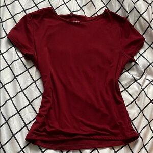 Maroon fitted Top